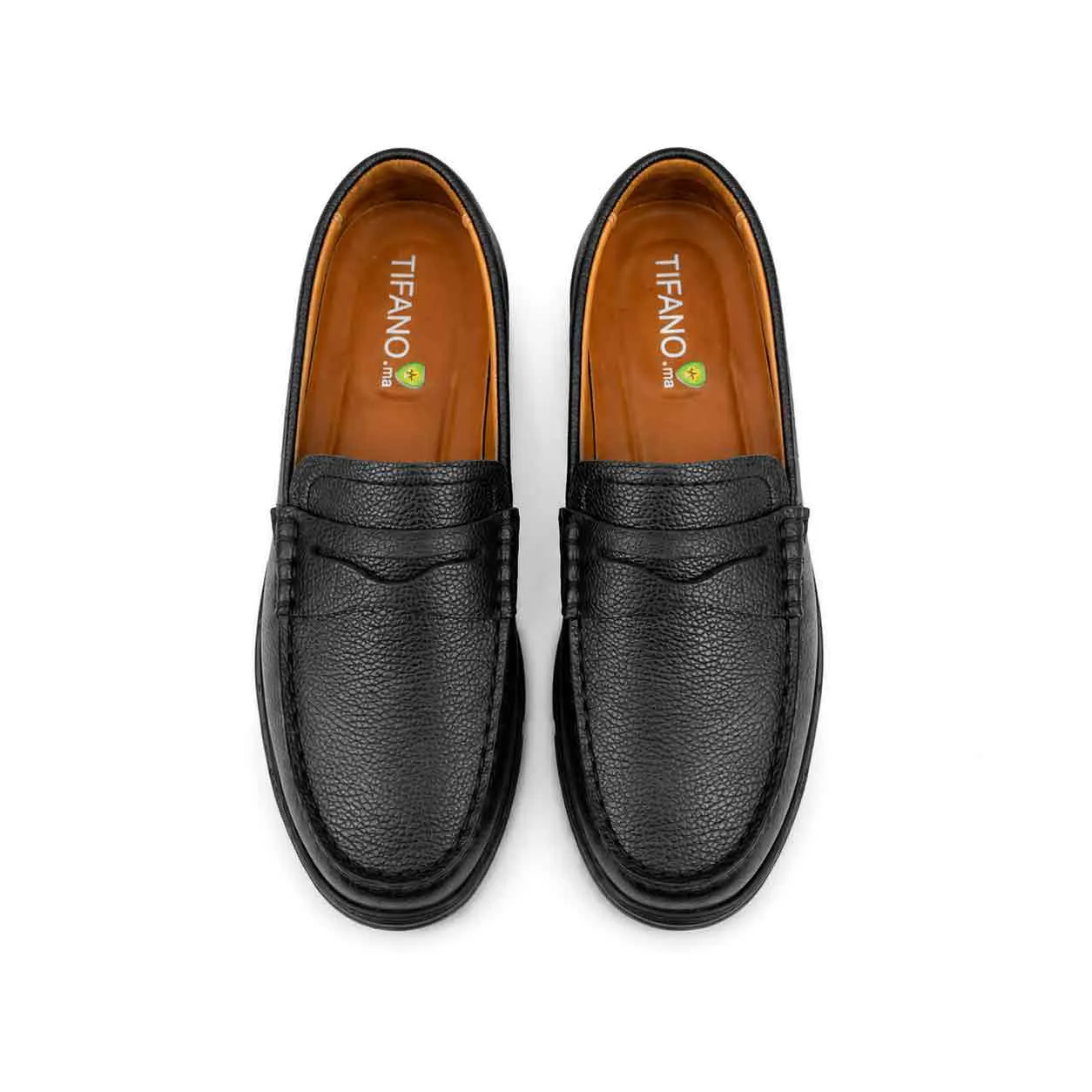 Mocassin confort SM124 noir cuir..........    miniature